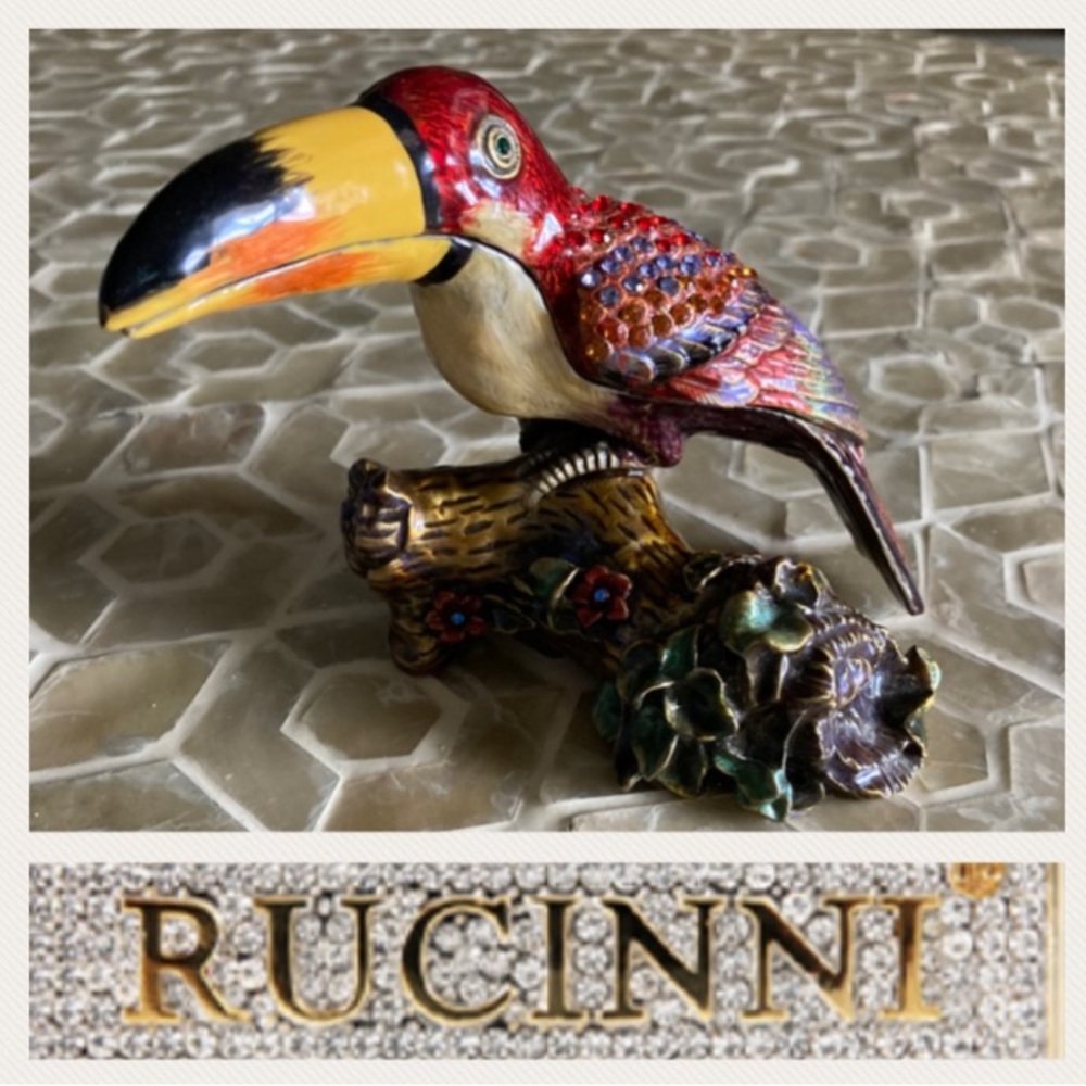 Rucinni Toucan Jeweled Trinket Box (made in Italy)